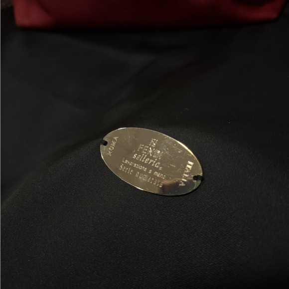 [VINTAGE FENDI] Red Leather Selleria Tote bag - Picture 8 of 12